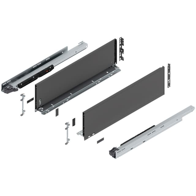 Blum LEGRABOX C-Height 24" Soft-Close Drawer Box Kit, Orion Gray Matte, 773C60S-24GR