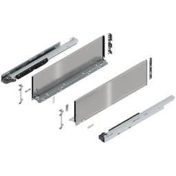 24" Legrabox Drawer System C Height, 7-0/0", 170lb Capacity Full-Extension with BLUMOTION, Stainless Steel