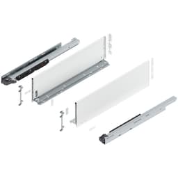 24" Legrabox Drawer System C Height, 7-0/0", 170lb Capacity Full-Extension with BLUMOTION, Silk White