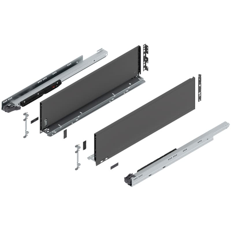 26" Legrabox Drawer System C Height, 7-0/0", 170lb Capacity Full-Extension with BLUMOTION, Orion Gray