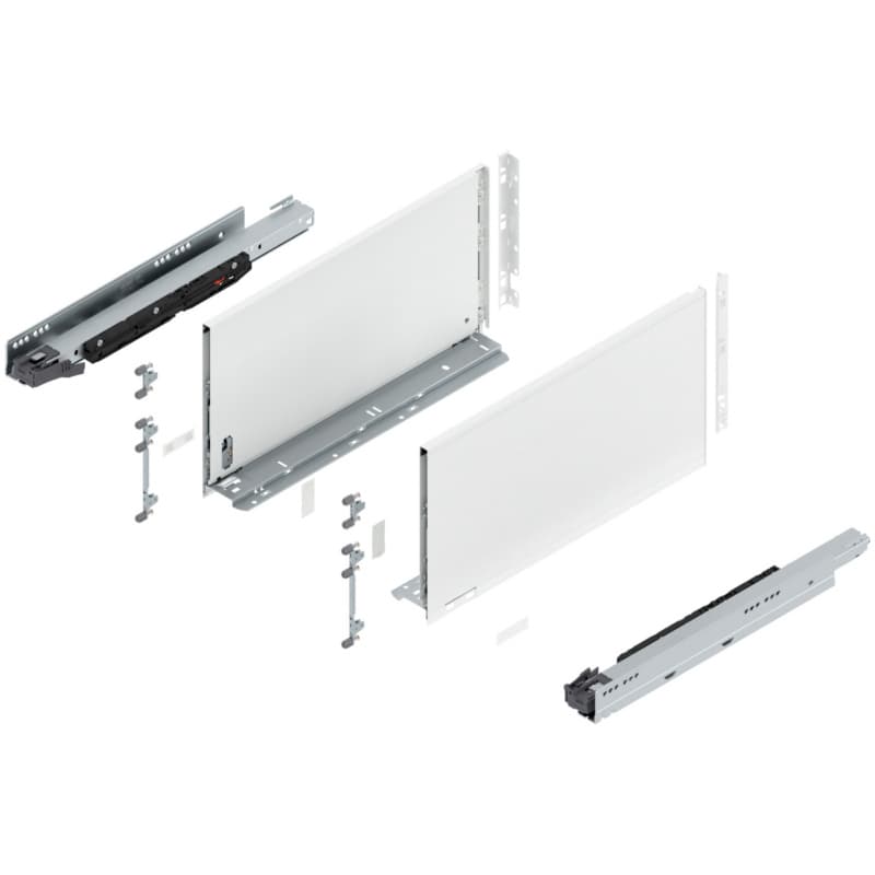 Blum LEGRABOX F-Height 18" Soft-Close Drawer Box Kit, Silk White Matte, 773F45S-18SW