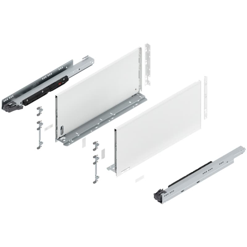 Blum LEGRABOX F-Height 20" Soft-Close Drawer Box Kit, Silk White Matte, 773F50S-20SW