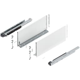 Blum LEGRABOX F-Height 22" Soft-Close Drawer Box Kit, Silk White Matte, 773F55S-22SW