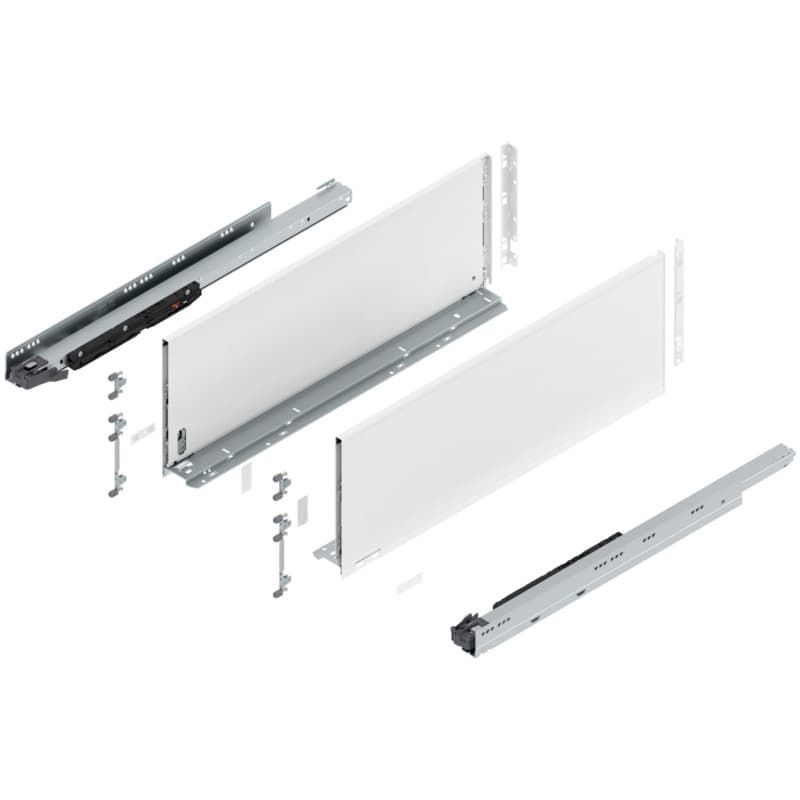 Blum LEGRABOX F-Height 26" Soft-Close Drawer Box Kit, Silk White Matte, 773F65S-26SW