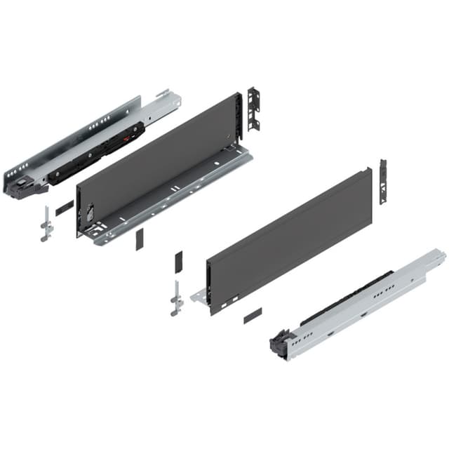 Blum LEGRABOX K-Height 18" Soft-Close Drawer Box Kit, Orion Gray Matte, 773K45S-18GR