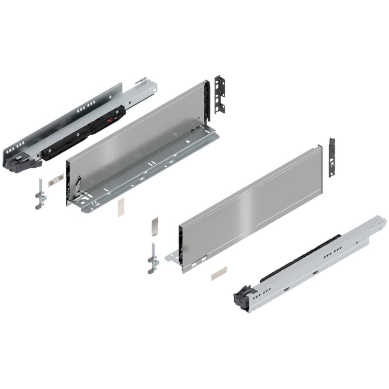 Blum LEGRABOX K-Height 18" Soft-Close Drawer Box Kit, Stainless Steel, 773K45S-18SS