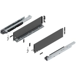 20" Legrabox Drawer System K Height, 5-1/16", 170lb Capacity Full-Extension with BLUMOTION, Orion Gray