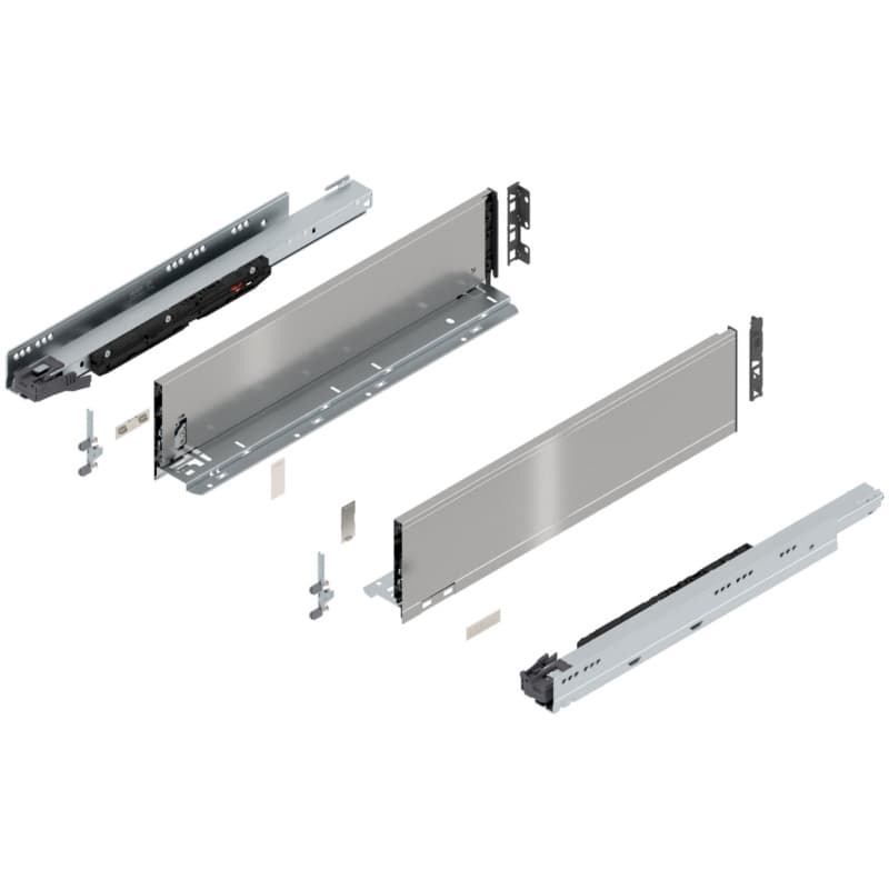 Blum LEGRABOX K-Height 20" Soft-Close Drawer Box Kit, Stainless Steel, 773K50S-20SS