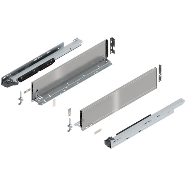 Blum LEGRABOX K-Height 22" Soft-Close Drawer Box Kit, Stainless Steel, 773K55S-22SS