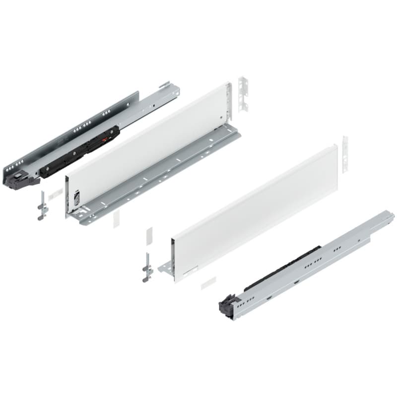 Blum LEGRABOX K-Height 22" Soft-Close Drawer Box Kit, Silk White Matte, 773K55S-22SW