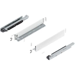 18" Legrabox Drawer System M Height, 3-9/16", 170lb Capacity Full-Extension with BLUMOTION, Silk White