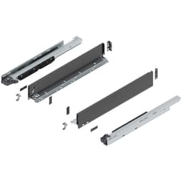 22" Legrabox Drawer System M Height, 3-9/16", 170lb Capacity Full-Extension with BLUMOTION, Orion Gray