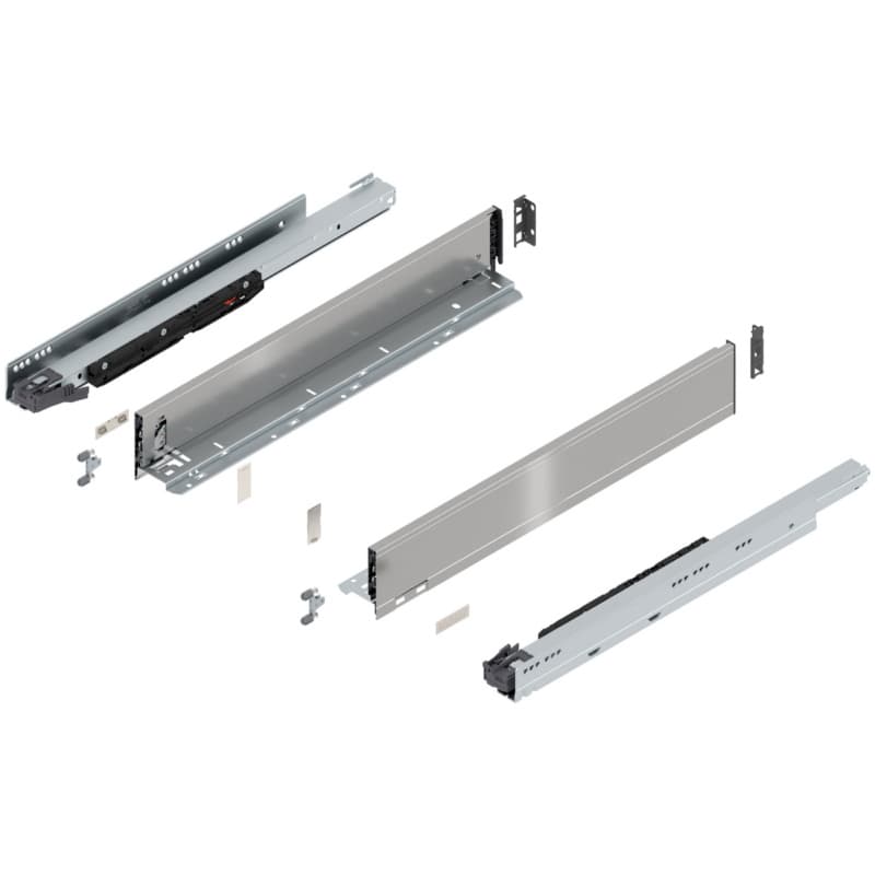 22" Legrabox Drawer System M Height, 3-9/16", 170lb Capacity Full-Extension with BLUMOTION, Silk White