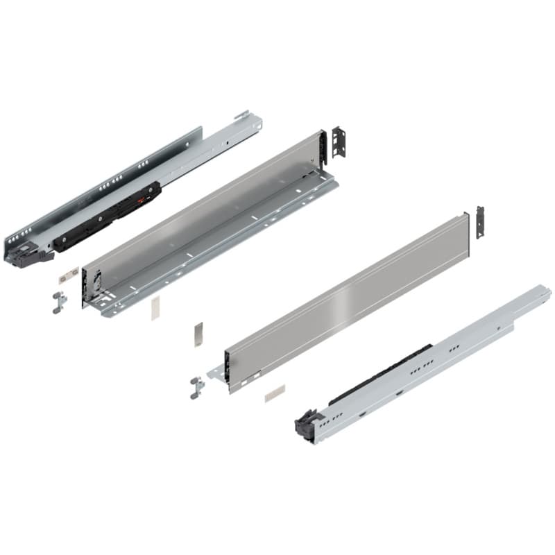 Blum LEGRABOX M-Height 24" Soft-Close Drawer Box Kit, Stainless Steel, 773M60S-24SS