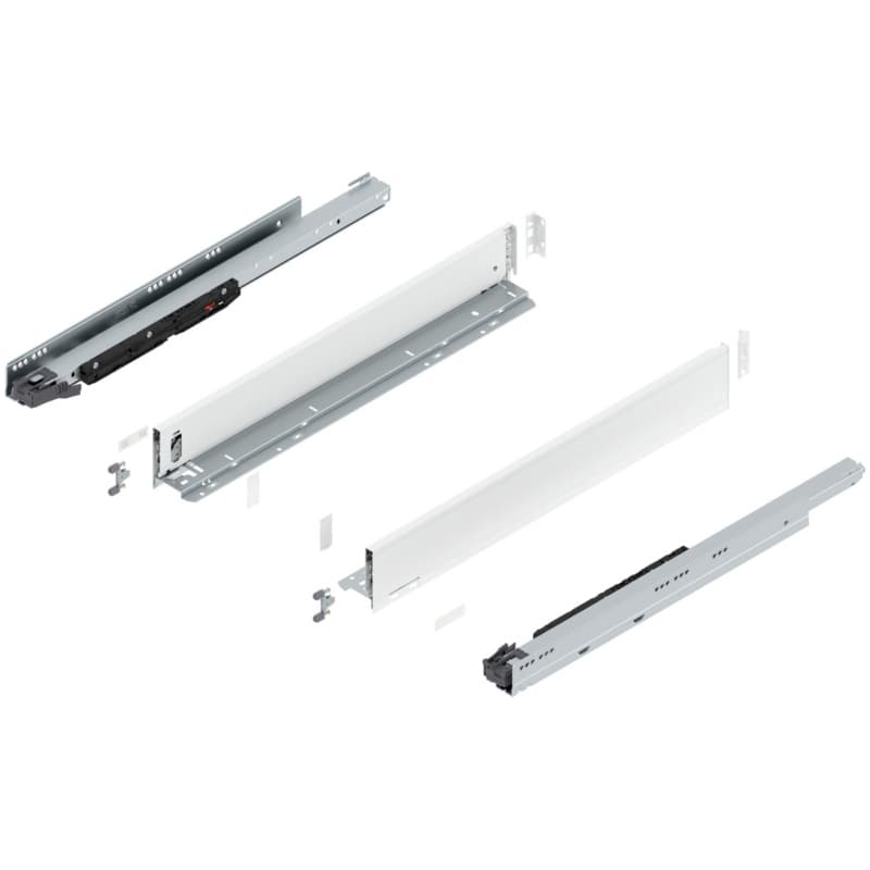 Blum LEGRABOX M-Height 24" Soft-Close Drawer Box Kit, Silk White Matte, 773M60S-24SW