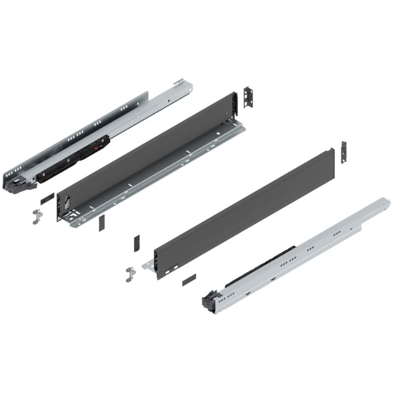 Blum LEGRABOX M-Height 26" Soft-Close Drawer Box Kit, Orion Gray Matte, 773M65S-26GR