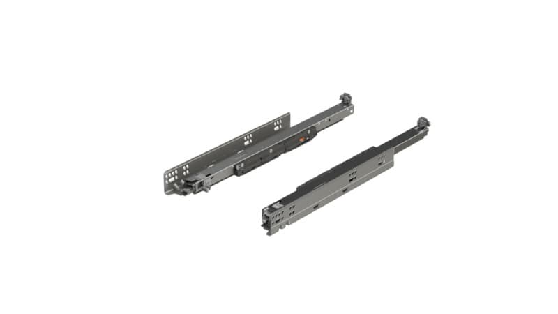 Blum MOVENTO 18" Soft-Close Full Extension 110 lb Undermount Drawer Slide, Zinc, 05522758