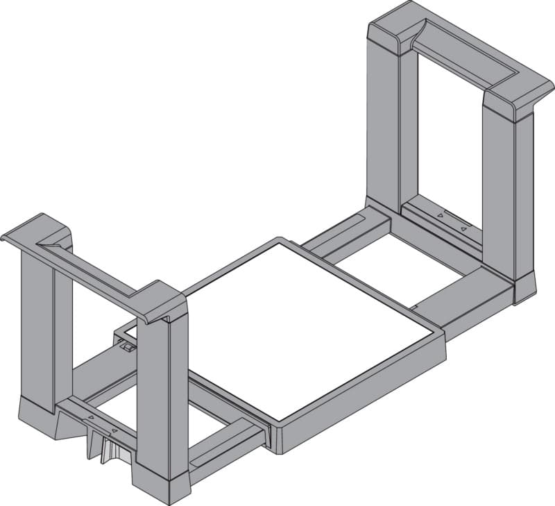 Ambia-Line Adjustable Plate Holder, 6-11/16", Orion Gray Matte