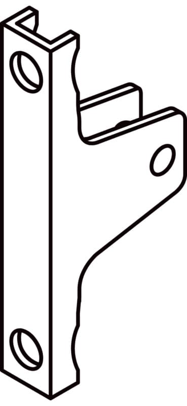 Legrabox Front Fixing Bracket for M-Height 3-9/16", Screw-On