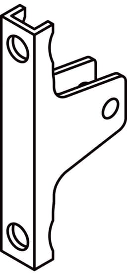 Legrabox Front Fixing Bracket for M-Height 3-9/16", Screw-On