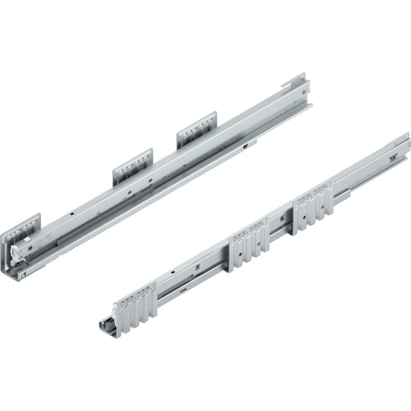 Blum MERIVOBOX 24" Soft-Close Full Extension Drawer Member Set, 70 kg, Zinc, 4536001B