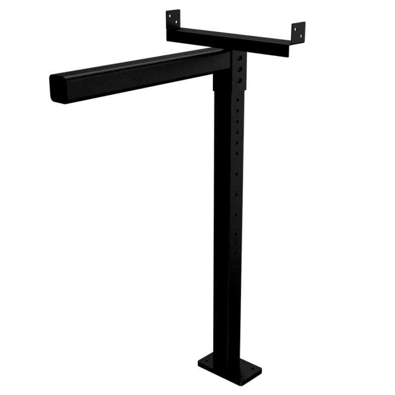 21.5" x 6" x 34" Heavy-Duty Adjustable Flaoting Shelf Bracket, Square Tube, Black Finish