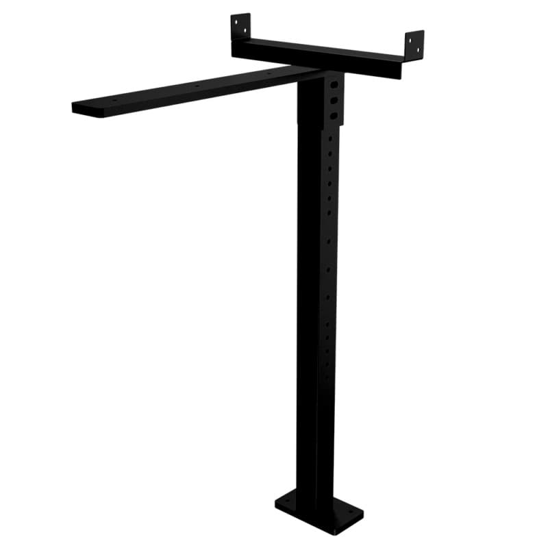 21.5" x 6" x 34" Heavy-Duty Adjustable Flaoting Shelf Bracket, Flat Plate, Black Finish