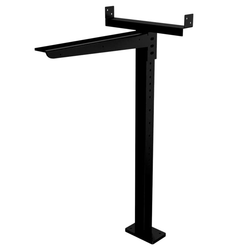 21" x 6" x 34" Heavy-Duty Adjustable Flaoting Shelf Bracket, Versatile Brace, Black Finish