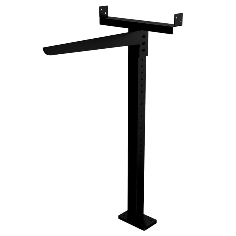 21" x 6" x 34" Heavy-Duty Adjustable Flaoting Shelf Bracket, Gusset Arm, Black Finish