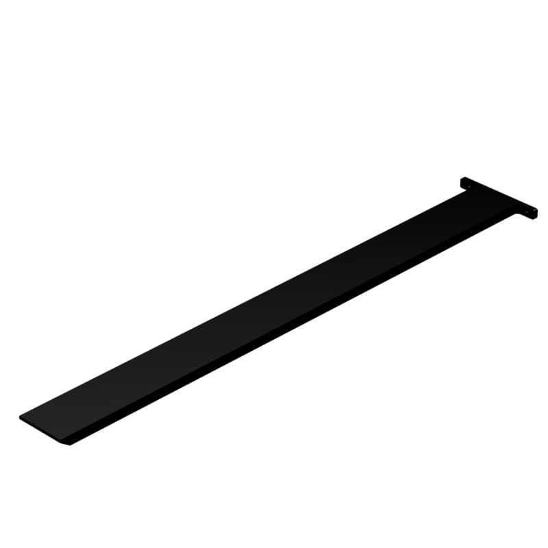 28" X 4.5" X 0.50" Frontier Countertop Support Bracket, Black Finish