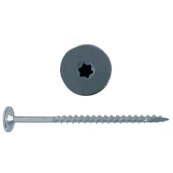 FastCap #8 x 3-1/2" Flat Head PowerHead Screw Torx® Drive - Type 17 Auger Point Coarse Thread Zinc, PHZ8.3.5"-100 PC - 100/Box