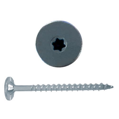 FastCap #8 x 2-1/2" Flat Head PowerHead Screw Torx® Drive - Type 17 Auger Point Coarse Thread Zinc, PHZ8.2.5"-150 PC - 150/Box