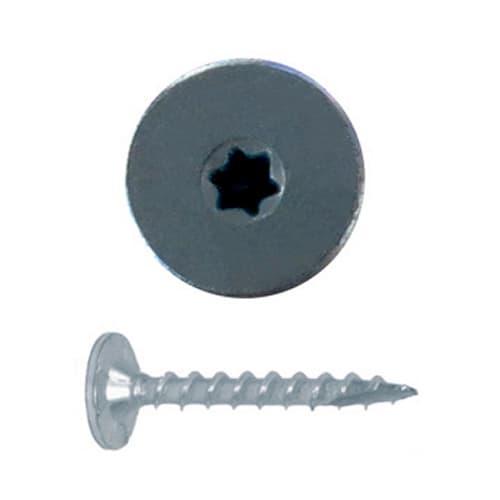FastCap #8 x 1-1/4" Flat Head PowerHead Screw Torx® Drive - Type 17 Auger Point Coarse Thread Zinc, PHZ8.1.25"-2000 PC - 2000/Box