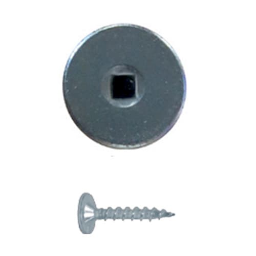 FastCap #8 x 1-1/4" Flat Head Installation Screw Square Drive - Type 17 Auger Point Coarse Thread Zinc, PHZ8.1.25"-200 SQU - 200/Box