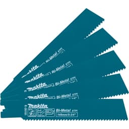 Makita 5-3/4" Straight Back Metal Pipe Cutting Recipro Saw Blade (5/Pack)