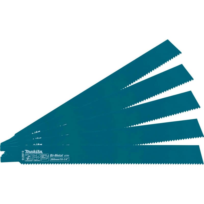 Makita 10-1/4" Straight Back Metal Pipe Cutting Recipro Saw Blade (5/Pack)