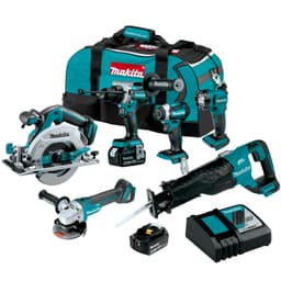 Makita XT616T 18V LXT Lithium-Ion Brushless Cordless 6-Piece Combo Kit (5.0Ah)