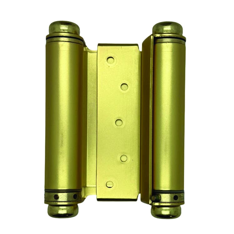 5" Double Action Spring Hinge, Satin Brass, - 5HDCOM-SATIN BRASS
