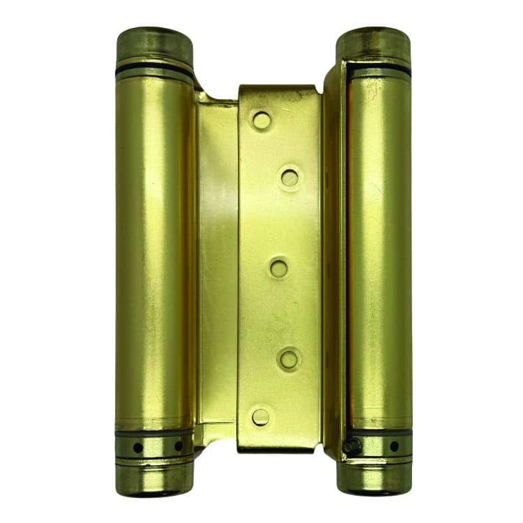6" Double Action Spring Hinge, Polished Brass, - 6HDCOM-POLISHED BRASS