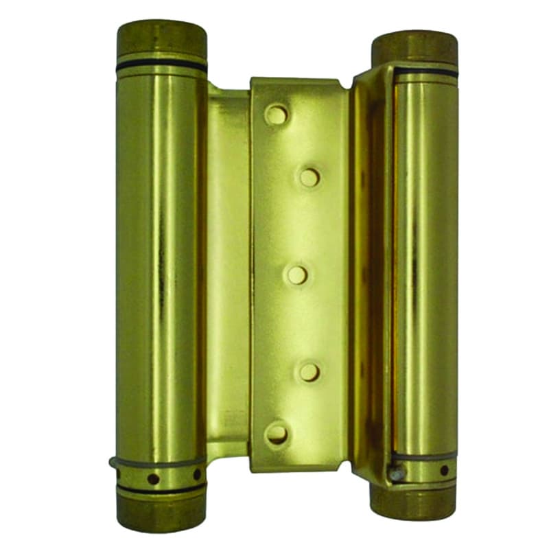 6" Double Action Spring Hinge, Satin Brass, - 6HDCOM-SATIN BRASS