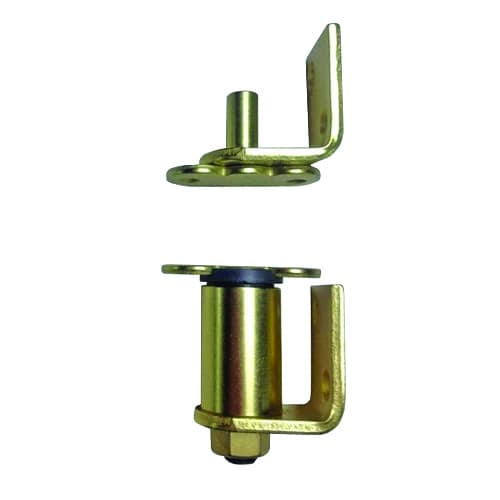 Gravity Double Action Pivot Hinge, 90 Degrees Hold Open, Satin Brass, - S7512-H-633