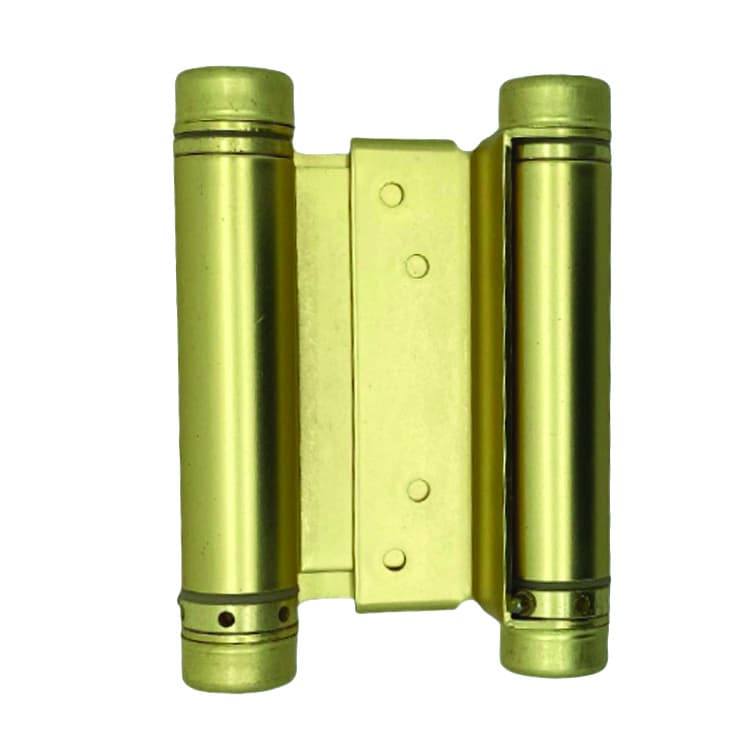 4" Double Action Spring Hinge, Satin Brass, - 4HDCOM-SATIN BRASS