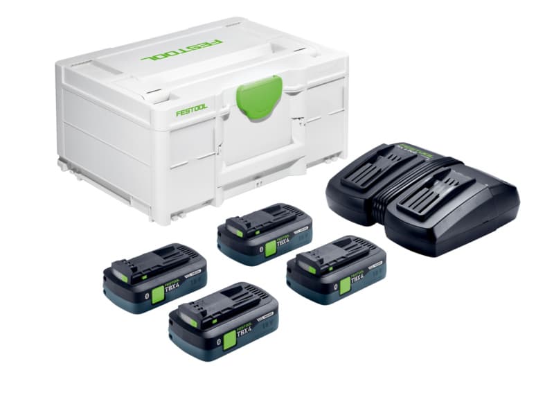 18V 4.0Ah 4 Battery / 1 DUO Rapid Charger Starter Pack Energy Set, Tabless 578946