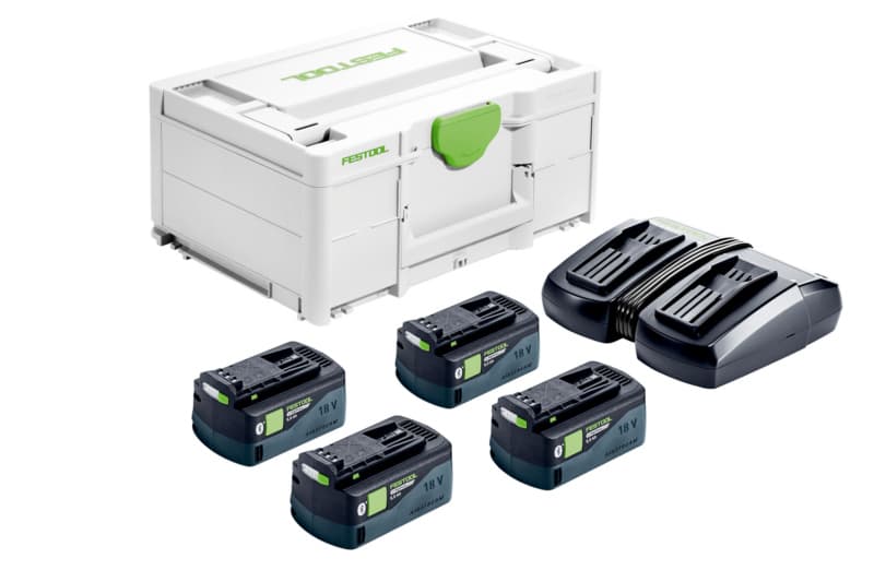 18V 5.0Ah 4 Battery / 1 TCL 6 DUO Rapid Charger Starter Pack Energy Set, High Power 578675