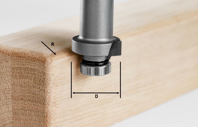 Festool Roundover Bit, Single Flute 1/32" Radius, 578376