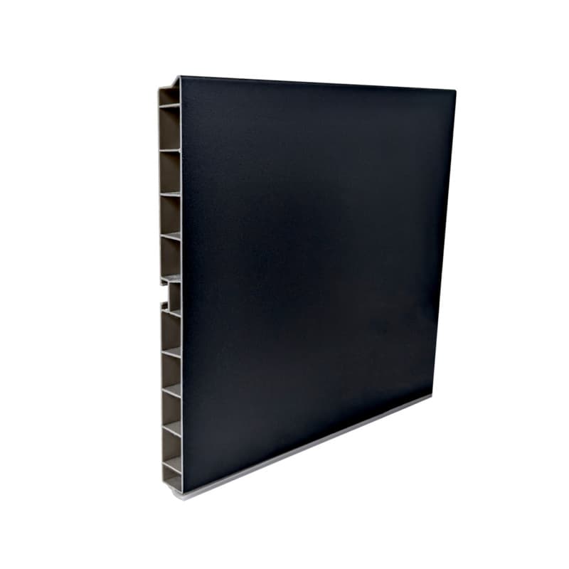 Peter Meier Plastic Toe Kick Extrusion 3-15/16"H x 10'L, Matte Black Melamine Foil Finish, 15 Per Box, - TK9-10-300-015