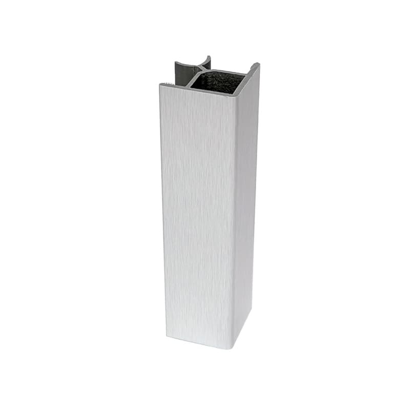 Peter Meier Plastic Toe Kick 90° Corner Connector 3-15/16"H, Anodized Aluminum Foil Finish, - TKEC-C90-10-002
