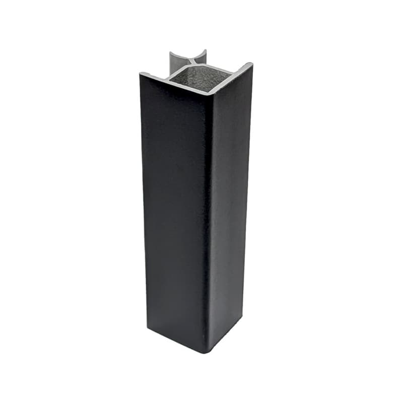 Peter Meier Plastic Toe Kick 90° Corner Connector 3-15/16"H, Matte Black Melamine Foil Finish, - TKEC-C90-10-015