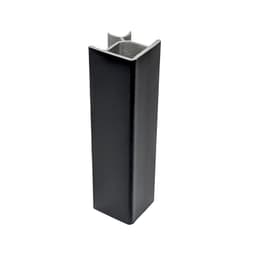Peter Meier Plastic Toe Kick 90° Corner Connector 3-15/16"H, Matte Black Melamine Foil Finish, - TKEC-C90-10-015