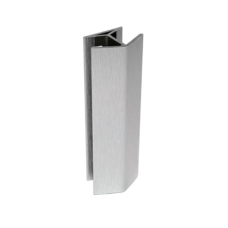 Peter Meier Plastic Toe Kick 135° Corner Connector 3-15/16"H, Anodized Aluminum Foil Finish, - TKEC-C135-10-002
